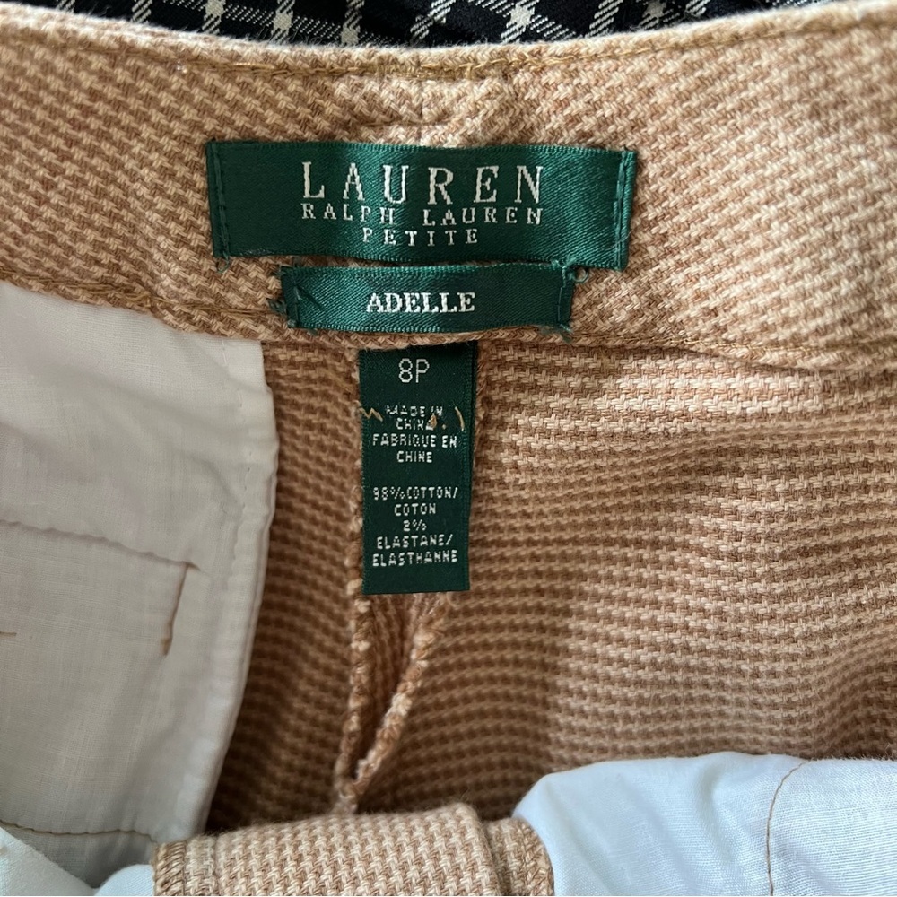 Lauren Ralph Lauren Tweed Cotton Pants Size 8 Petite - Picture 3 of 9